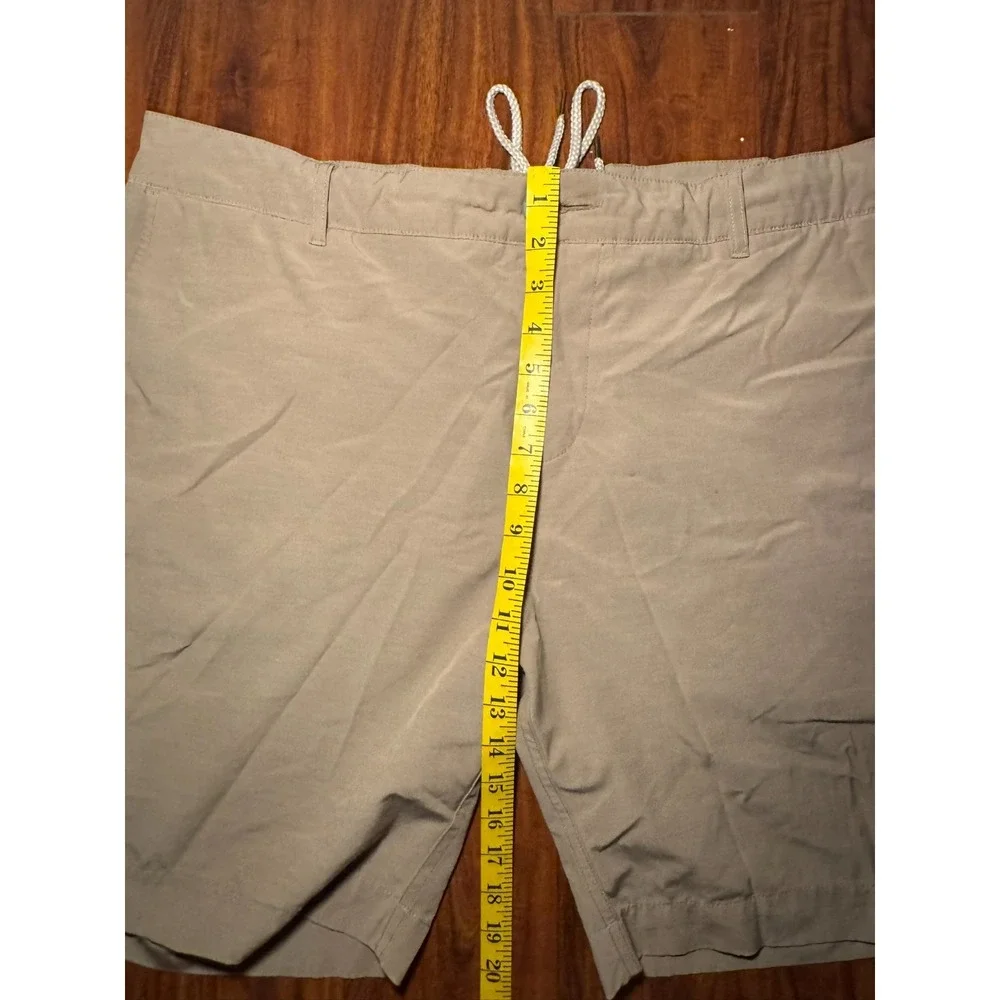 Faherty All Day Shorts Tan Mens Size 38 MSC0012 Chino Flat Front Preppy Beachy